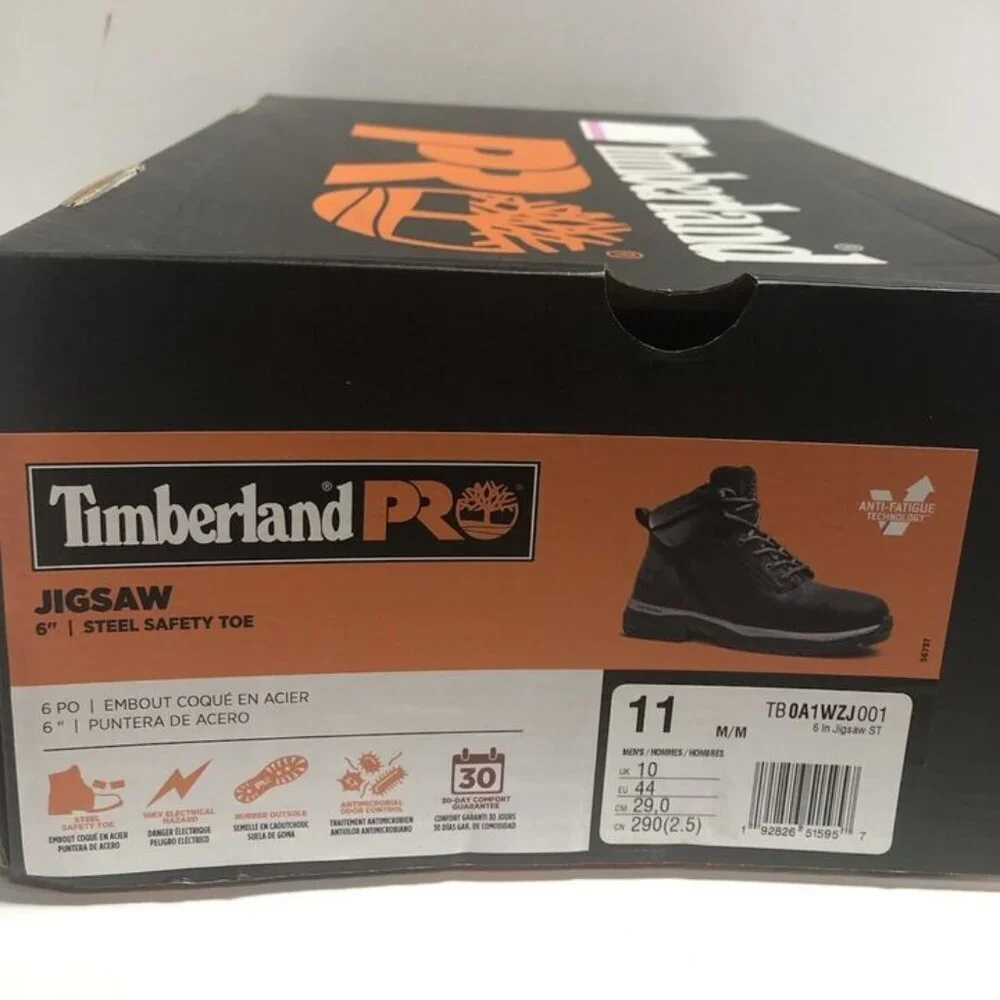 Timberland Pro Men’s Jigsaw, Black Steel Toe Work Boots, Size 11M